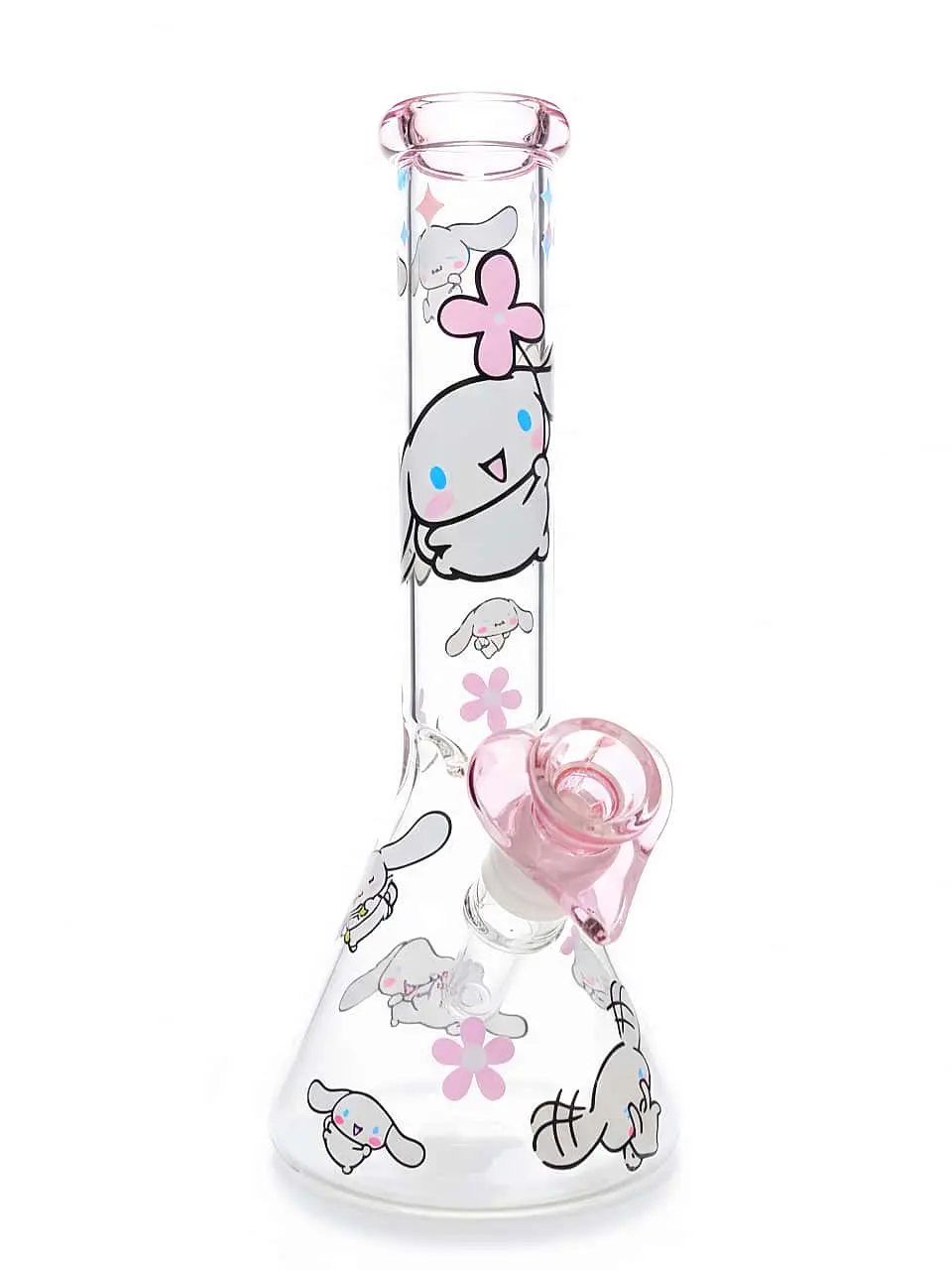 10 Inch Cinnamoroll Cloudy Wishes Soft Pink Beaker Glass Bong