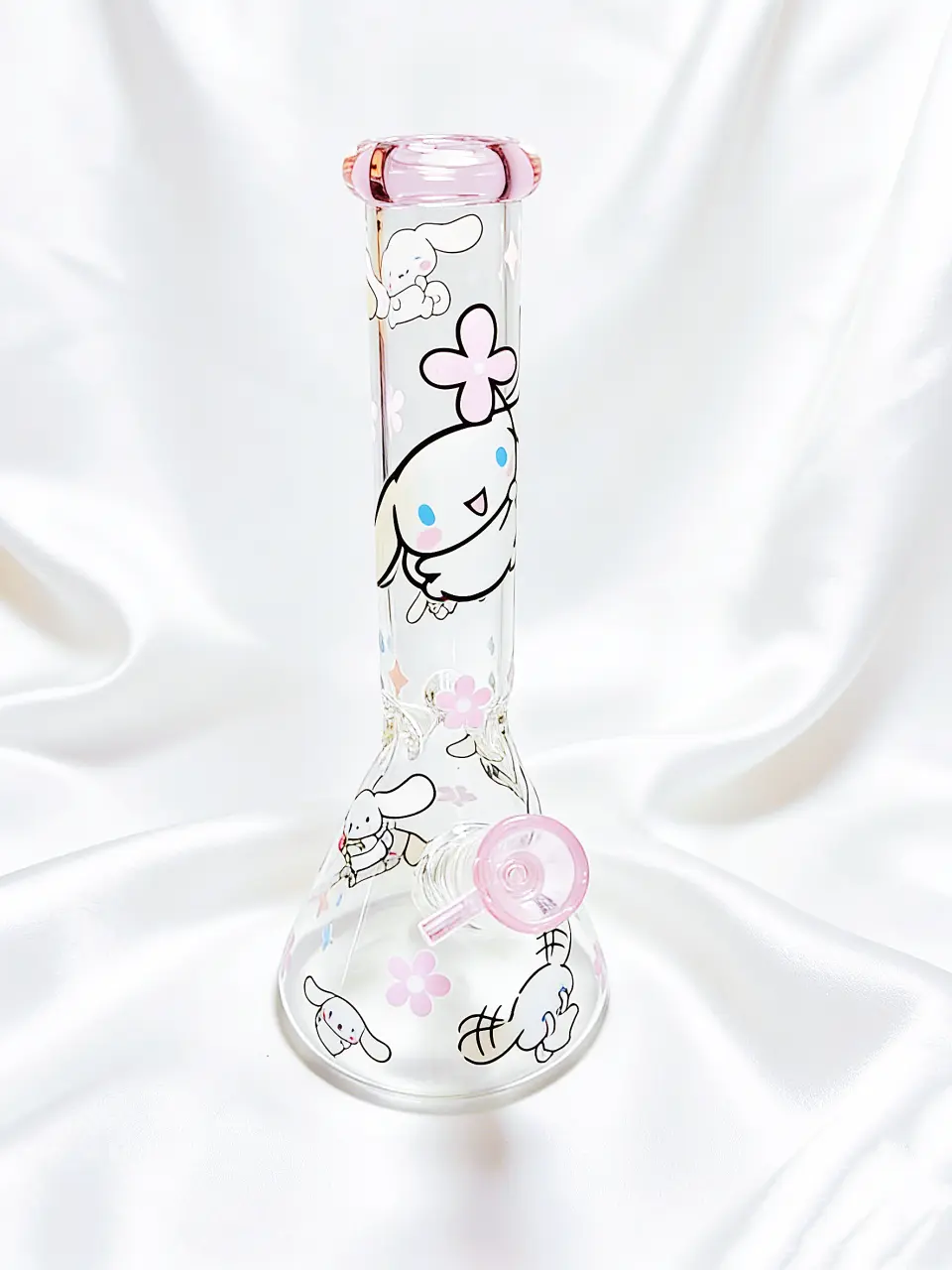 10 Inch Cinnamoroll Cloudy Wishes Soft Pink Beaker Glass Bong - Image 5