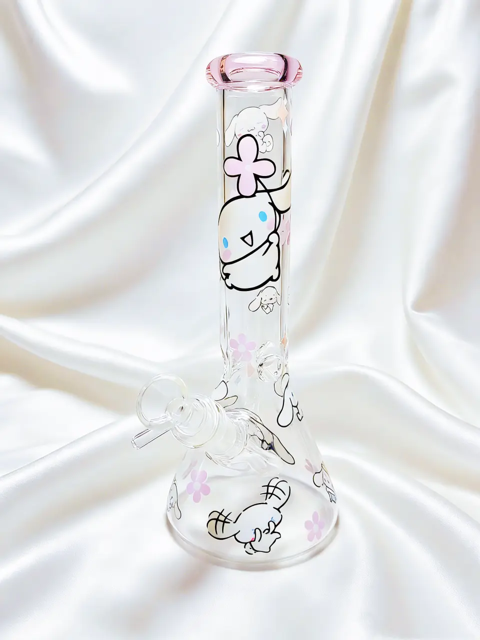 10 Inch Cinnamoroll Cloudy Wishes Soft Pink Beaker Glass Bong - Image 6
