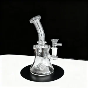 7-Inch Clear Borosilicate Glass Dab Rig with Showerhead Perc