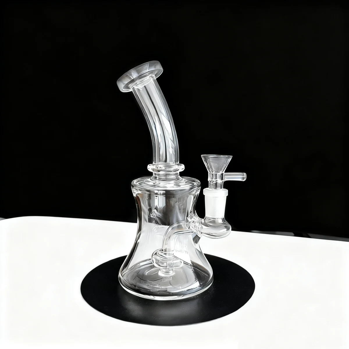 7-Inch Clear Borosilicate Glass Dab Rig with Showerhead Perc