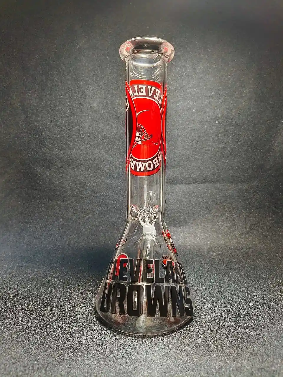 10 Inch Cleveland Browns NFL Beaker Glass Bong - Image 3