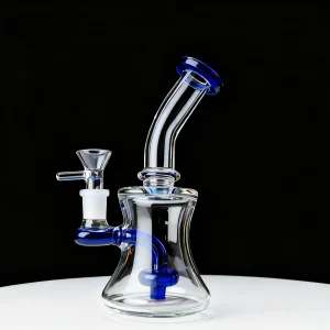7-Inch Cobalt Blue Borosilicate Glass Mini Dab Rig