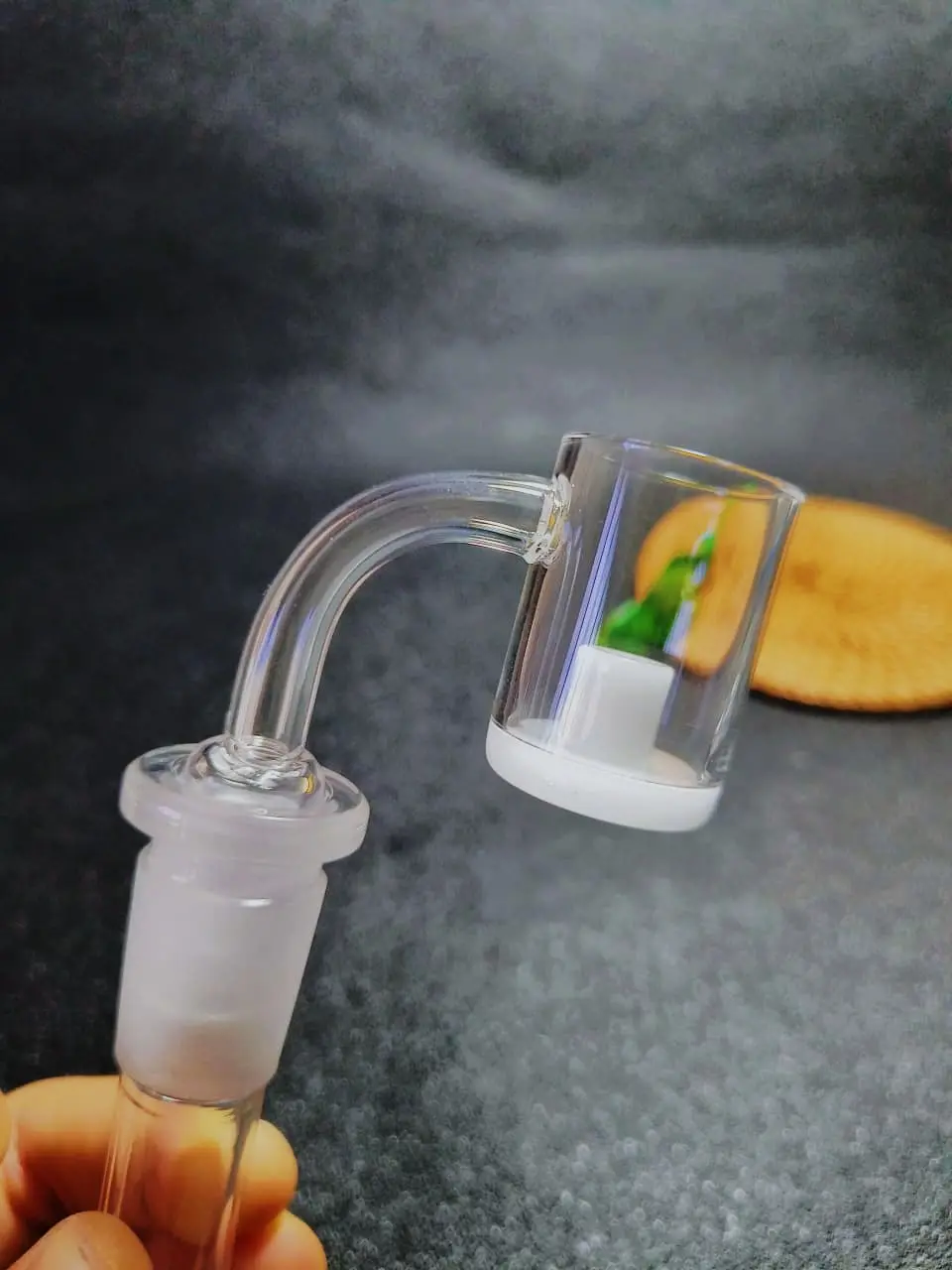Core Reactor Opaque Bottom Quartz Banger with Central Pillar, 14mm Male 90°
