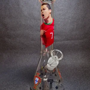 Cristiano Ronaldo Portugal #7 10 Inch Beaker Glass Bong