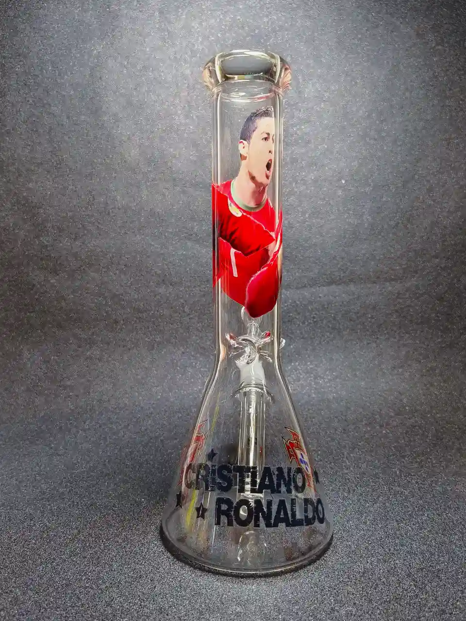 Cristiano Ronaldo Portugal #7 10 Inch Beaker Glass Bong - Image 3