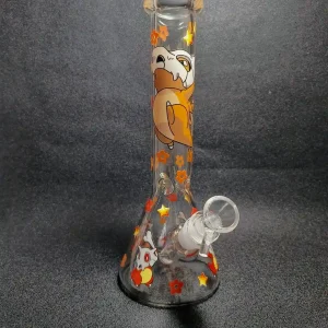 10 Inch Pokemon Cubone Floral Star Beaker Glass Bong