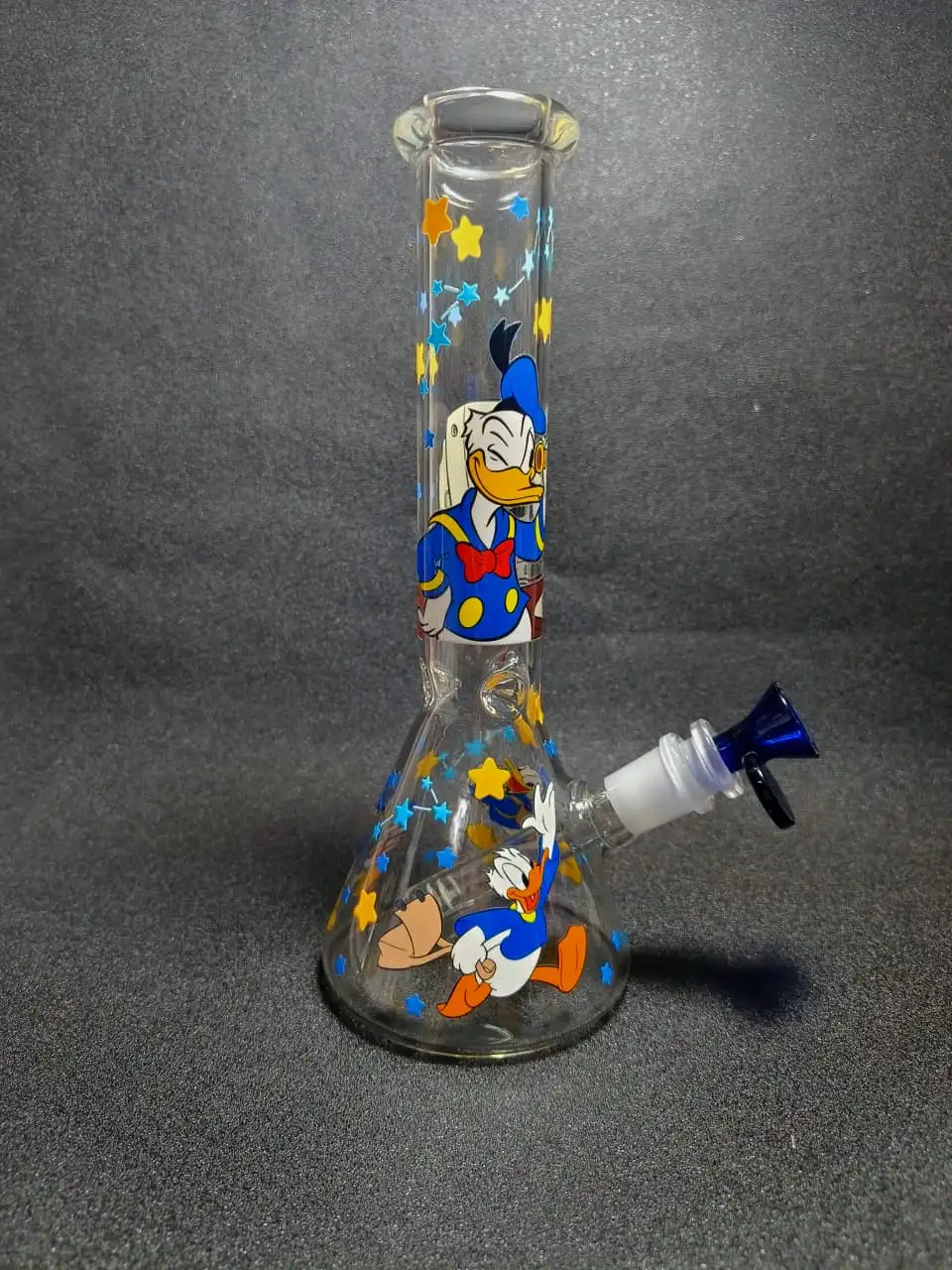 10 Inch Donald Duck Sailor Adventure Star Beaker Glass Bong - Image 2
