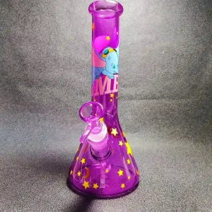 10-Inch Dumbo-Inspired Purple Borosilicate Glass Beaker Bong