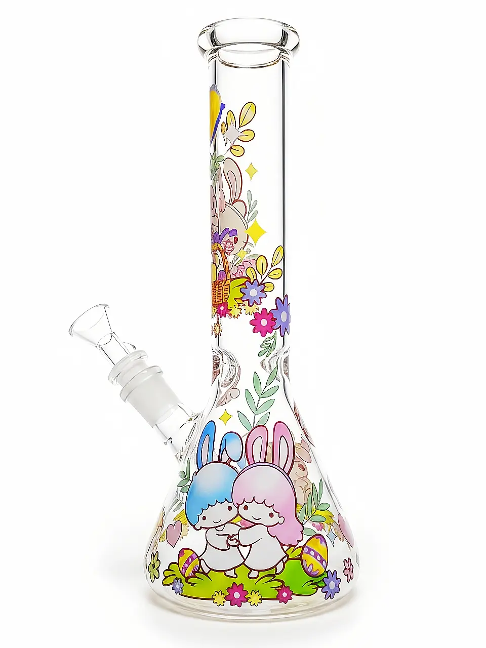 10-Inch Easter Sanrio Beaker Glass Bong with Pink Bowl - Image 2