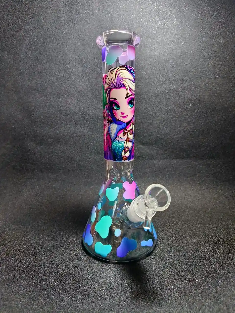 10 Inch Elsa Frost Queen Ice Flow Beaker Bong - Image 5