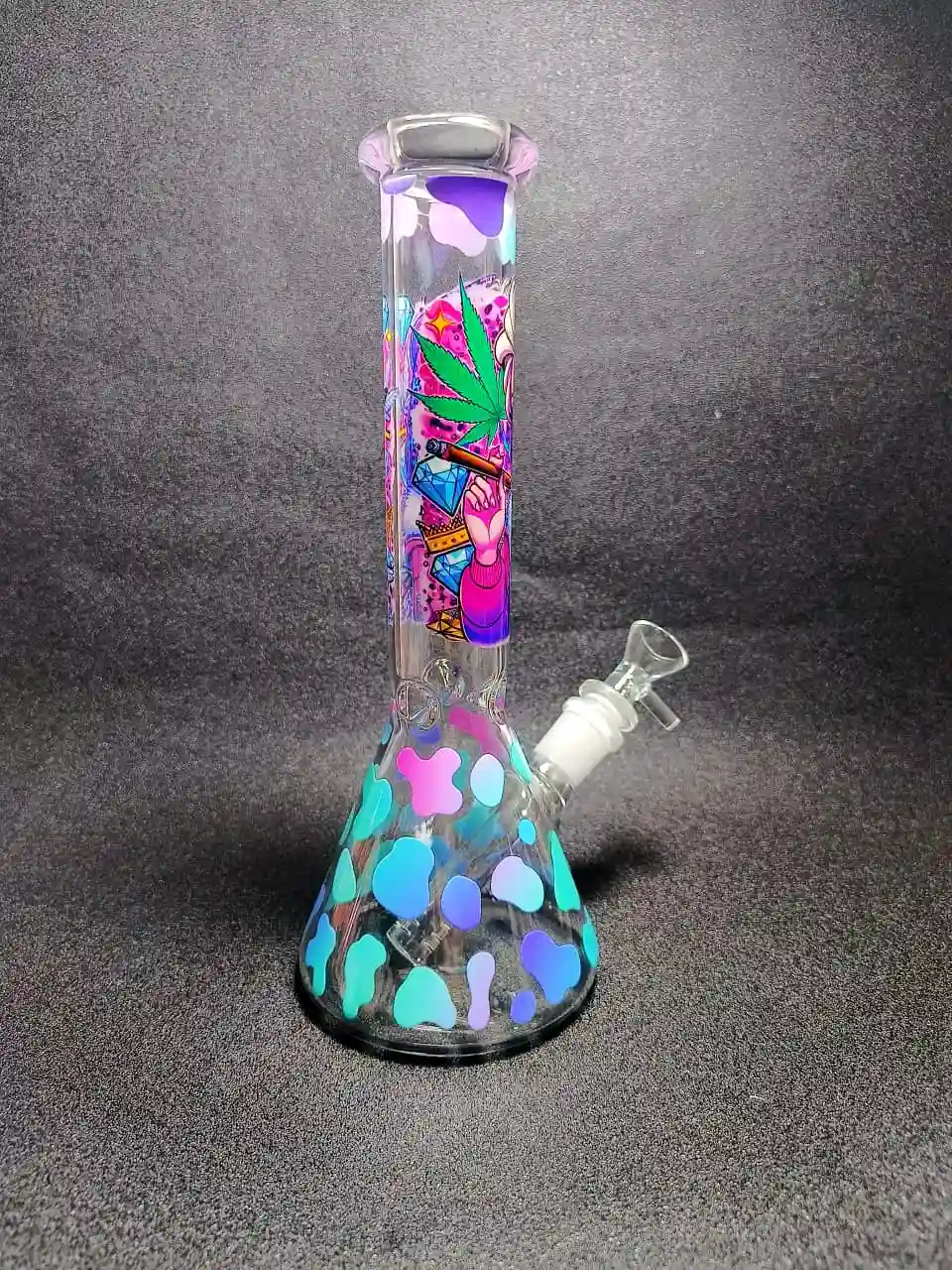 10 Inch Elsa Frost Queen Ice Flow Beaker Bong - Image 4
