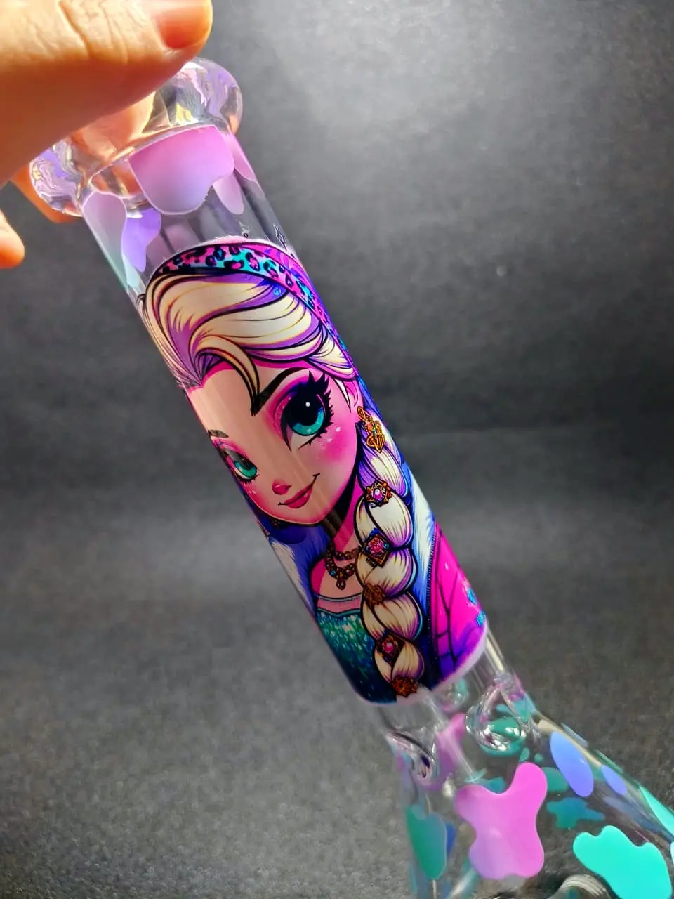 10 Inch Elsa Frost Queen Ice Flow Beaker Bong - Image 6