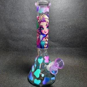 10 Inch Elsa Frost Queen Ice Flow Beaker Bong