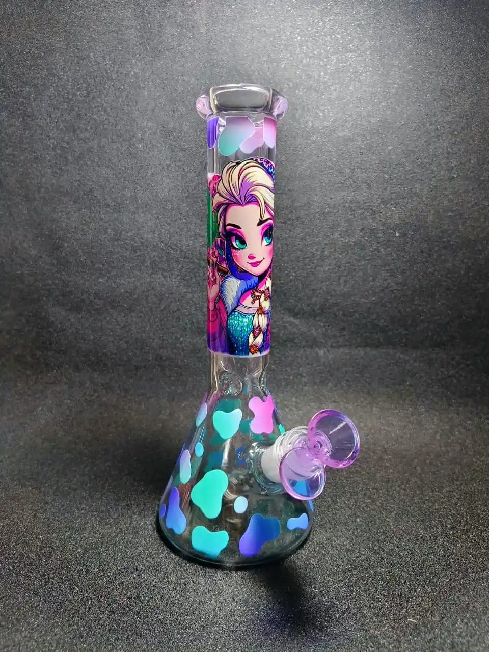 10 Inch Elsa Frost Queen Ice Flow Beaker Bong