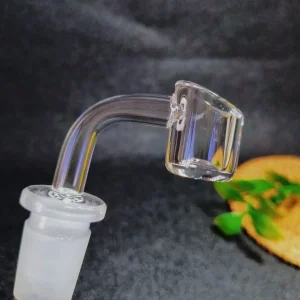 14mm Male 90° Flat Bottom Slanted Top Quartz Banger, 3mm