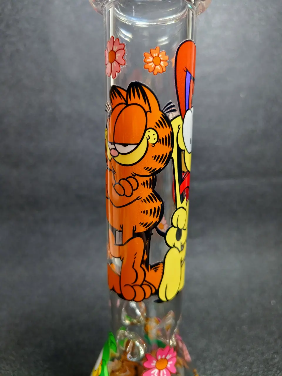 Garfield Comic Cat Floral 10-Inch Beaker Glass Bong - Image 6