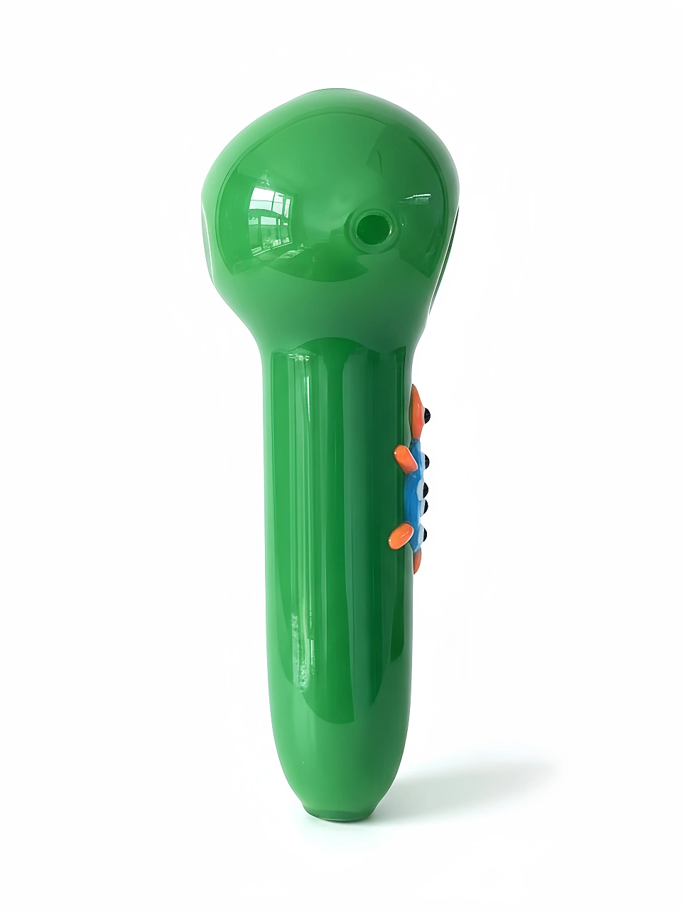 4.7-Inch Glow-in-the-Dark Turtle Borosilicate Glass Spoon Pipe - Image 2