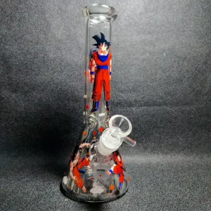 10 Inch Goku Dragon Ball Z Inspired Borosilicate Glass Beaker Bong