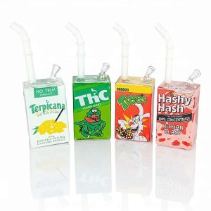 8 Inch Graffiti Juice Box Borosilicate Glass Bubbler