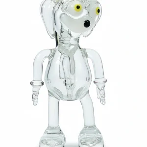 5.5-Inch Handcrafted Realistic Puppy Borosilicate Glass Bubbler Bong