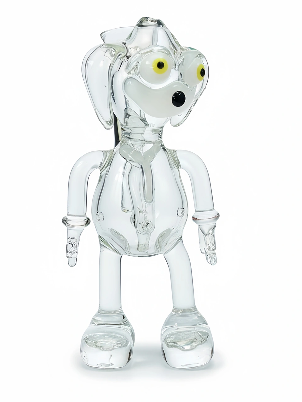 5.5-Inch Handcrafted Realistic Puppy Borosilicate Glass Bubbler Bong