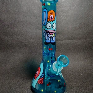 Hangyodon Sanrio 10 Inch Blue Beaker Glass Bong