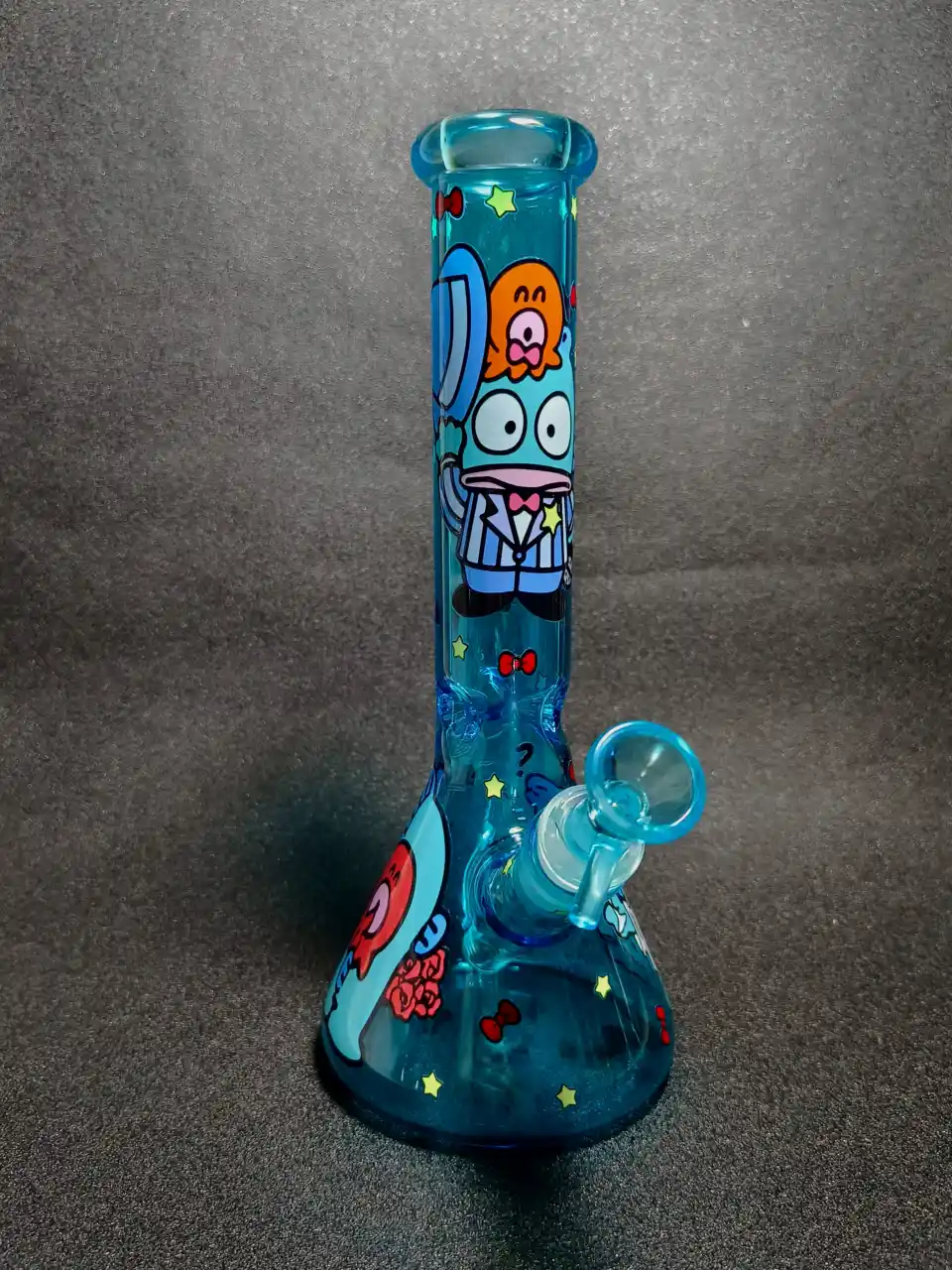 Hangyodon Sanrio 10 Inch Blue Beaker Glass Bong