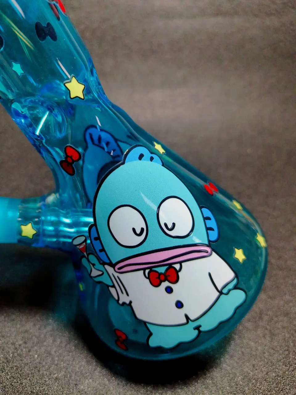 Hangyodon Sanrio 10 Inch Blue Beaker Glass Bong - Image 6