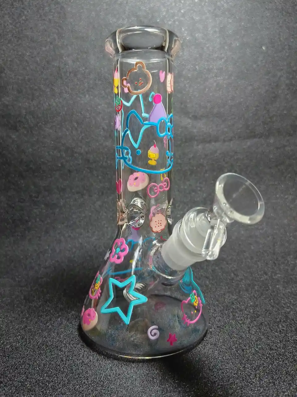 Hello Kitty Sanrio Doodle 8 Inch Beaker Glass Bong