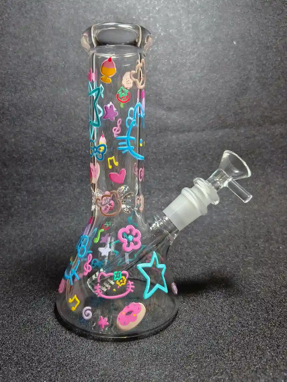 Hello Kitty Sanrio Doodle 8 Inch Beaker Glass Bong - Image 2
