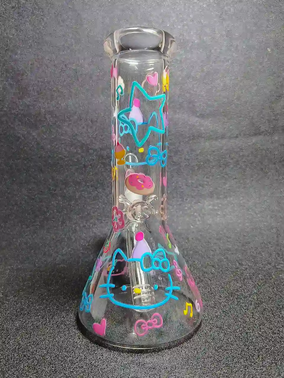 Hello Kitty Sanrio Doodle 8 Inch Beaker Glass Bong - Image 3