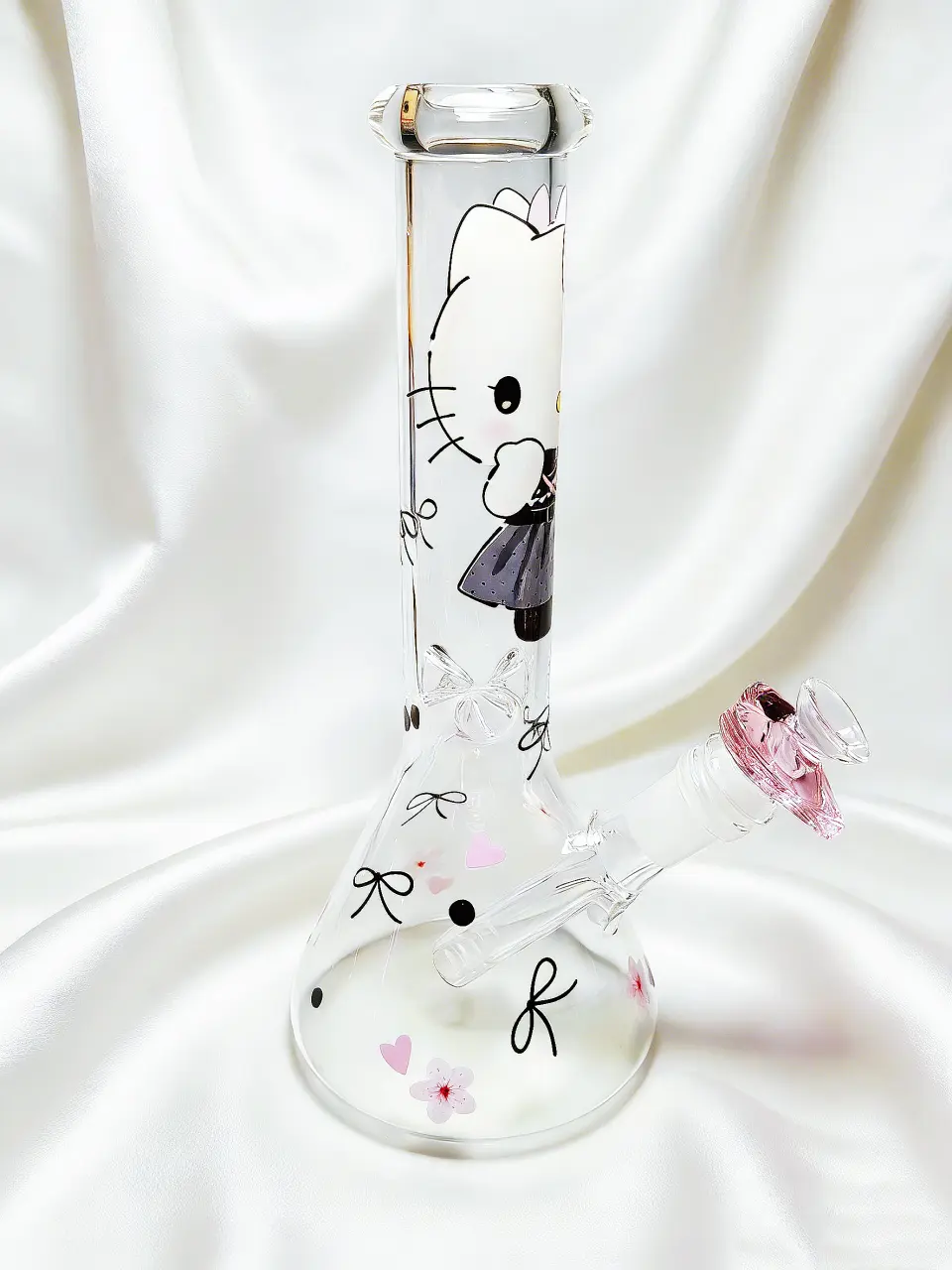 10-Inch Hello Kitty Lolita Lace Beaker Glass Bong - Image 2