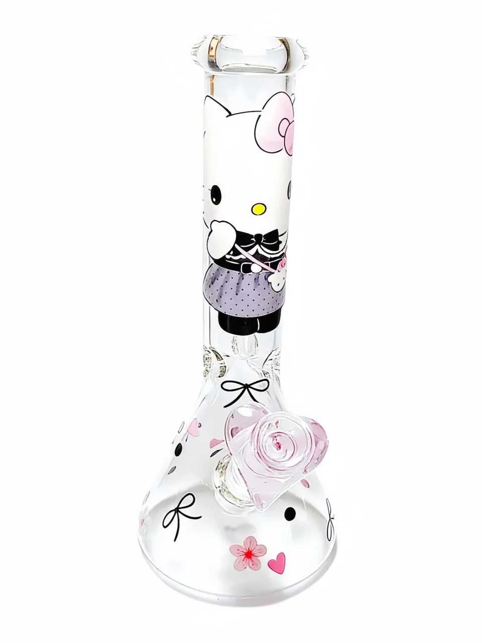 10-Inch Hello Kitty Lolita Lace Beaker Glass Bong