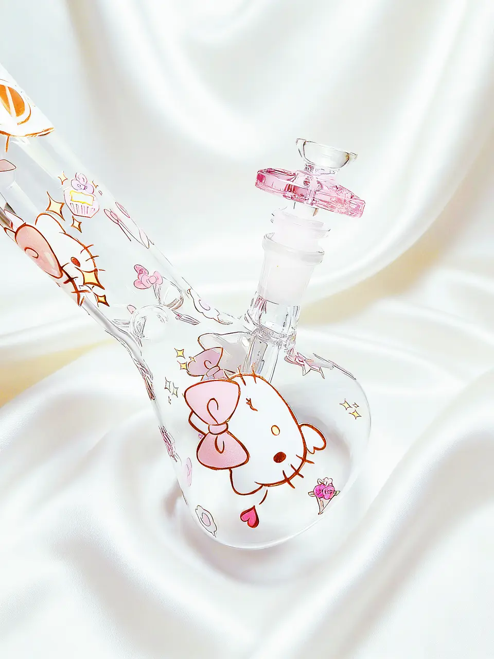 10 Inch Hello Kitty Modern Party Beaker Glass Bong - Image 3