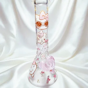 10 Inch Hello Kitty Modern Party Beaker Glass Bong