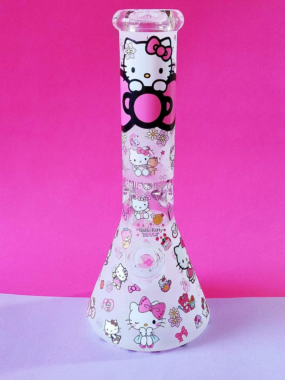 12.5 Inch Hello Kitty x LV-Style 9mm Beaker Glass Bong