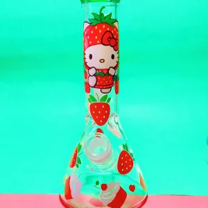9 Inch Hello Kitty Strawberry Beaker Base Bong