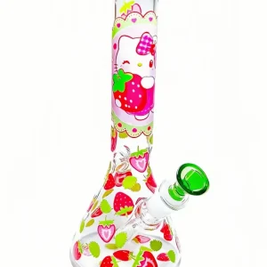 10-Inch Hello Kitty Strawberry Garden Beaker Bong