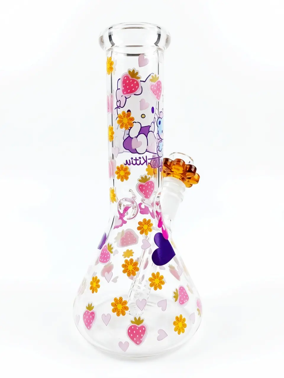 8-Inch Hello Kitty Strawberry Party Beaker Bong - Image 3