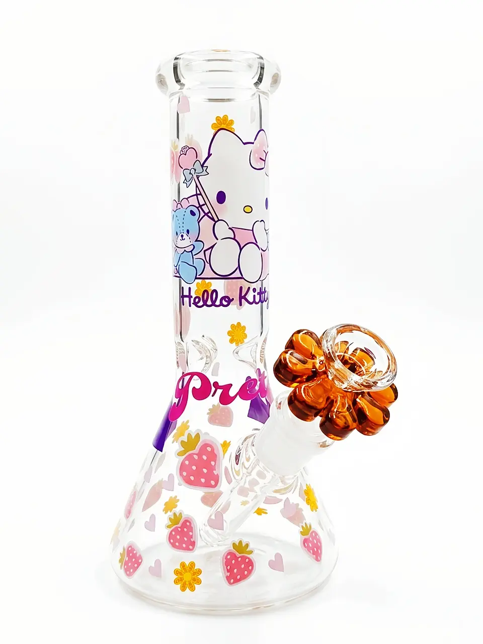 8-Inch Hello Kitty Strawberry Party Beaker Bong - Image 2