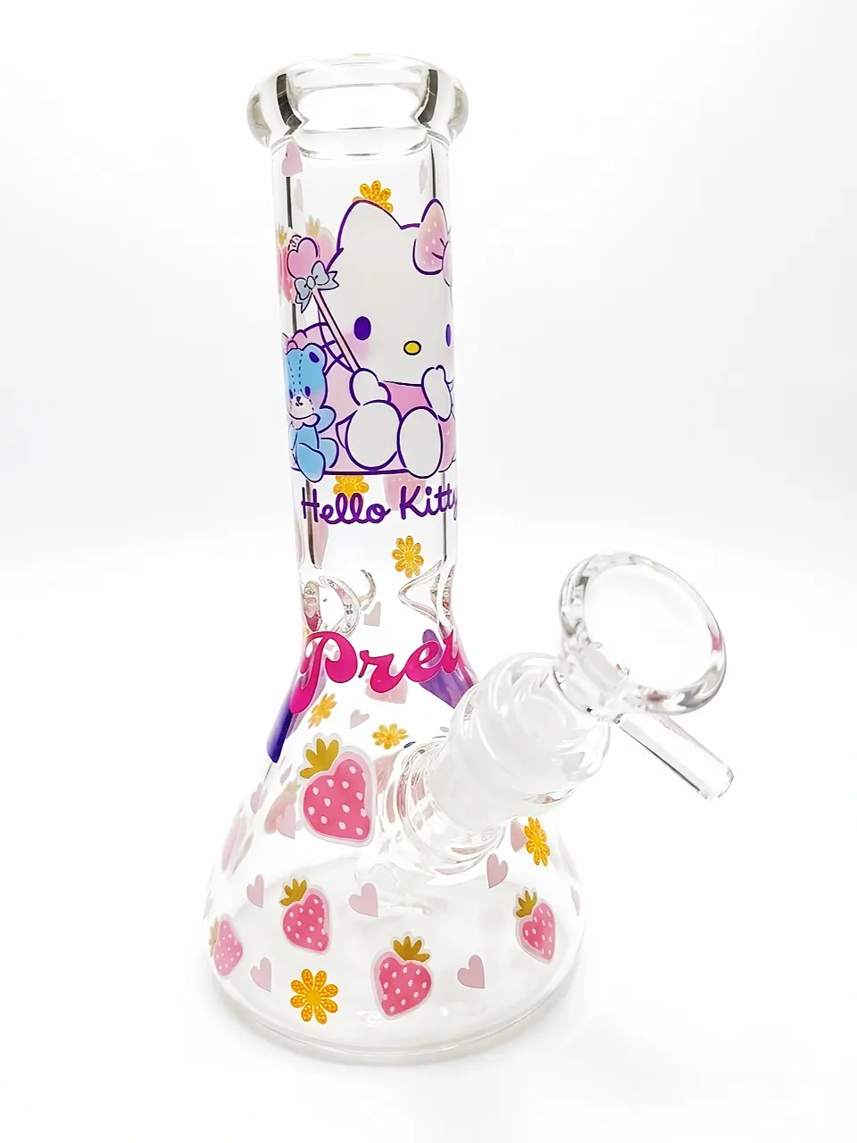 8-Inch Hello Kitty Strawberry Party Beaker Bong - Image 4