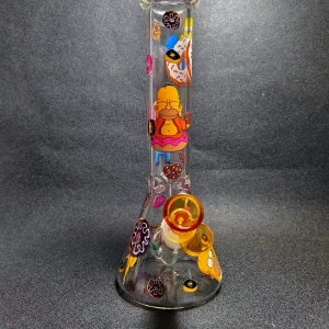 10 Inch Homer Simpson Donut Madness Beaker Bong