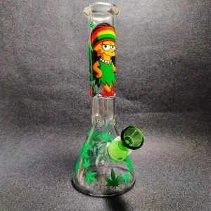 Lisa Simpson Green Leaf Beaker Bong, 10 Inch