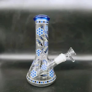 8" Glow-in-the-Dark Honey Bee Beaker Bong