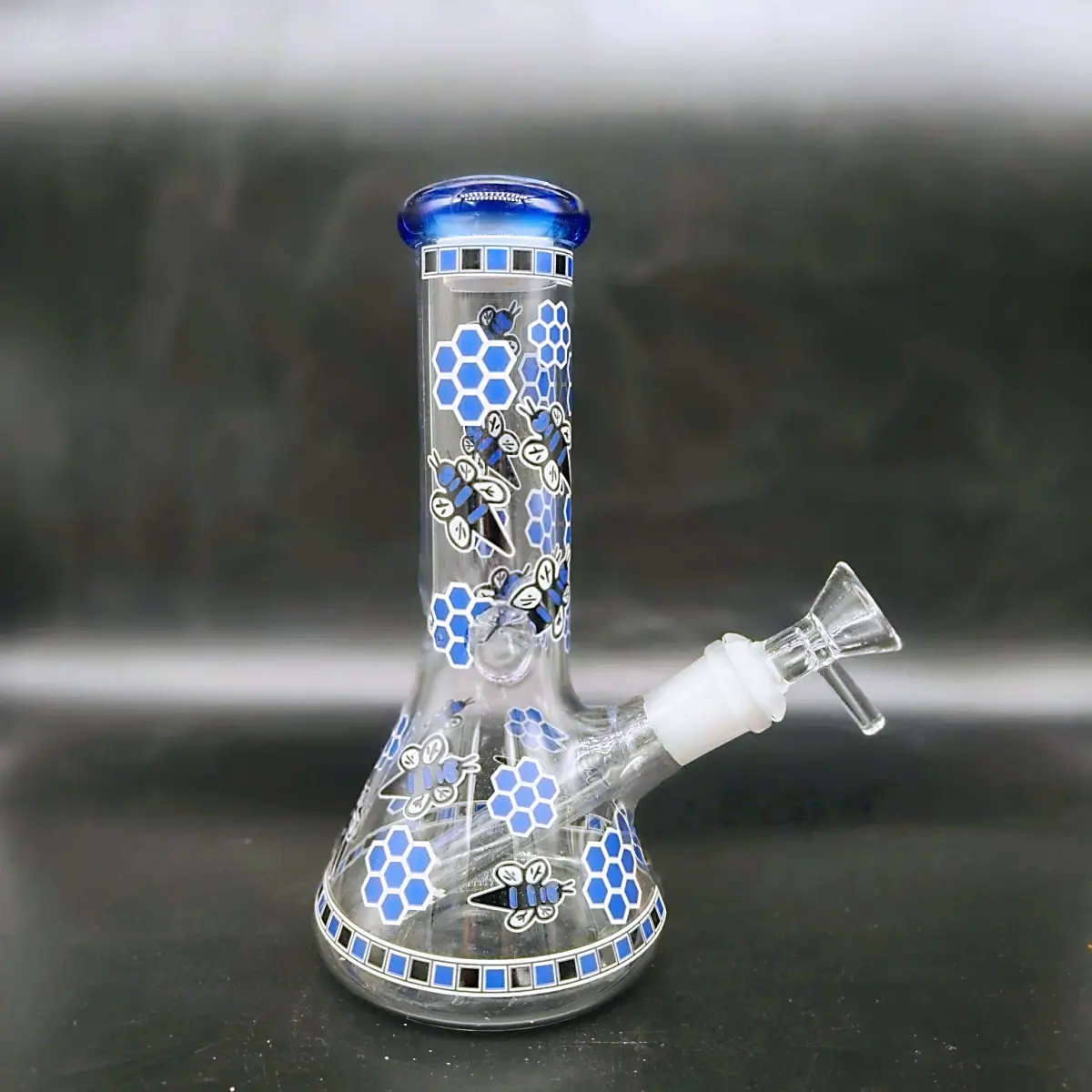 8" Glow-in-the-Dark Honey Bee Beaker Bong
