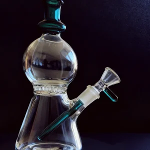 7-Inch Hourglass Borosilicate Glass Bong with Honeycomb Perc