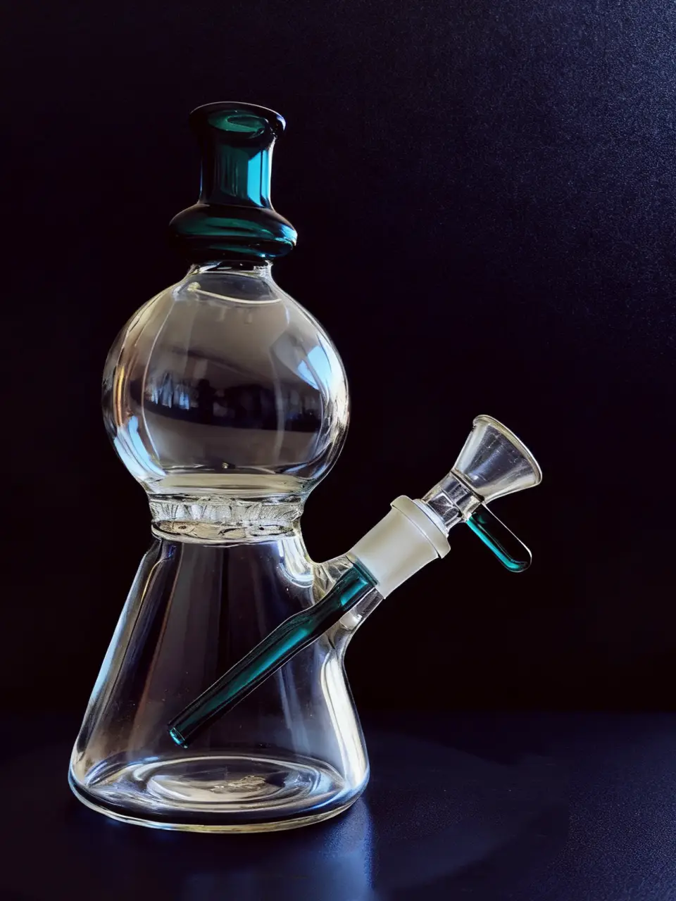 7-Inch Hourglass Borosilicate Glass Bong with Honeycomb Perc