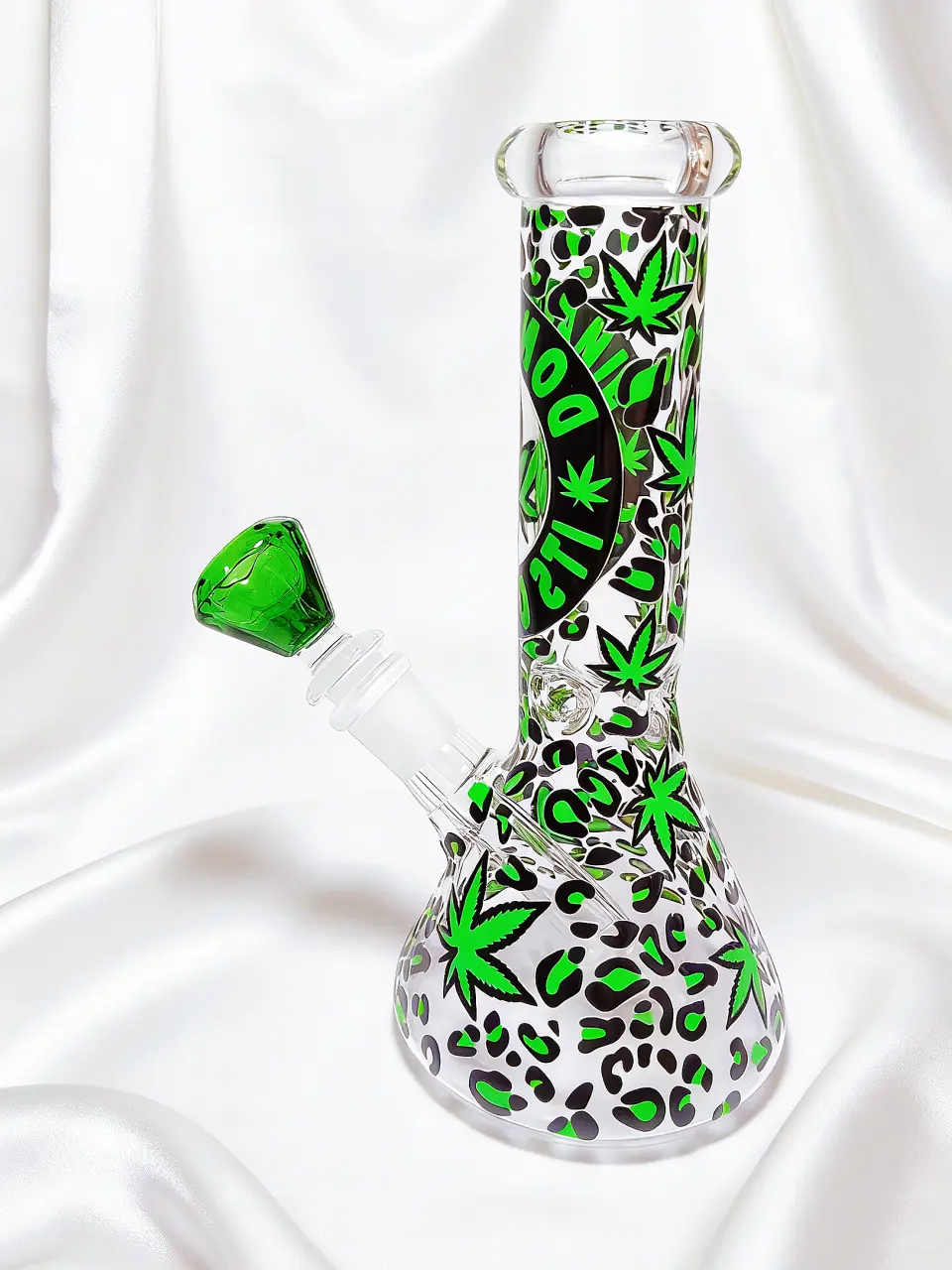 8 Inch Jungle Leopard It’s Organic Beaker Glass Bong - Image 2