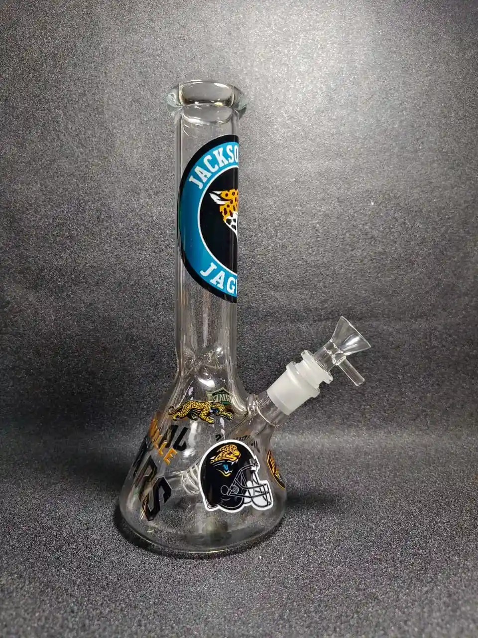 10-Inch Jacksonville Jaguars Inspired Beaker Glass Bong - Image 2